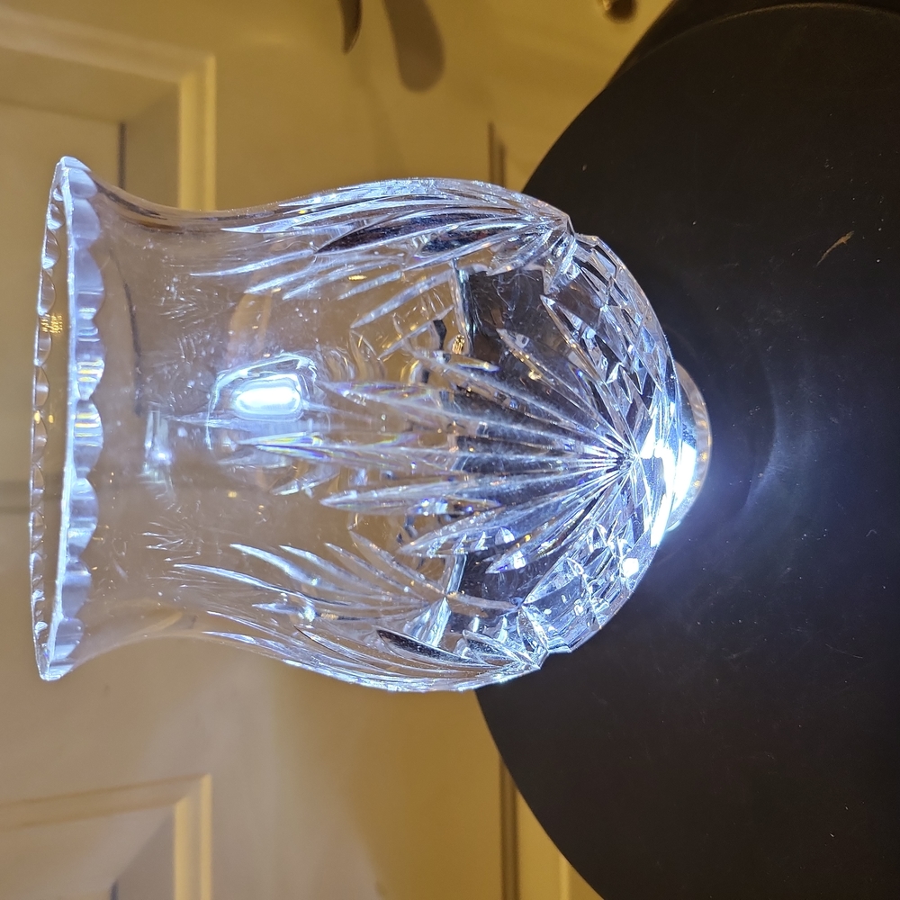 Crystal Lismore Style Candle Holder Cover No Base 6" - Picture 3 of 9